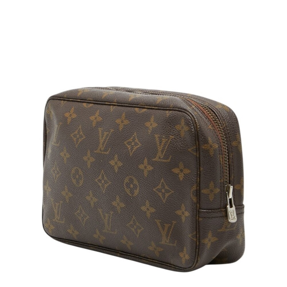 LOUIS VUITTON Authentic Brown Monogram Leather Clutch Bag - Picture 2 of 9